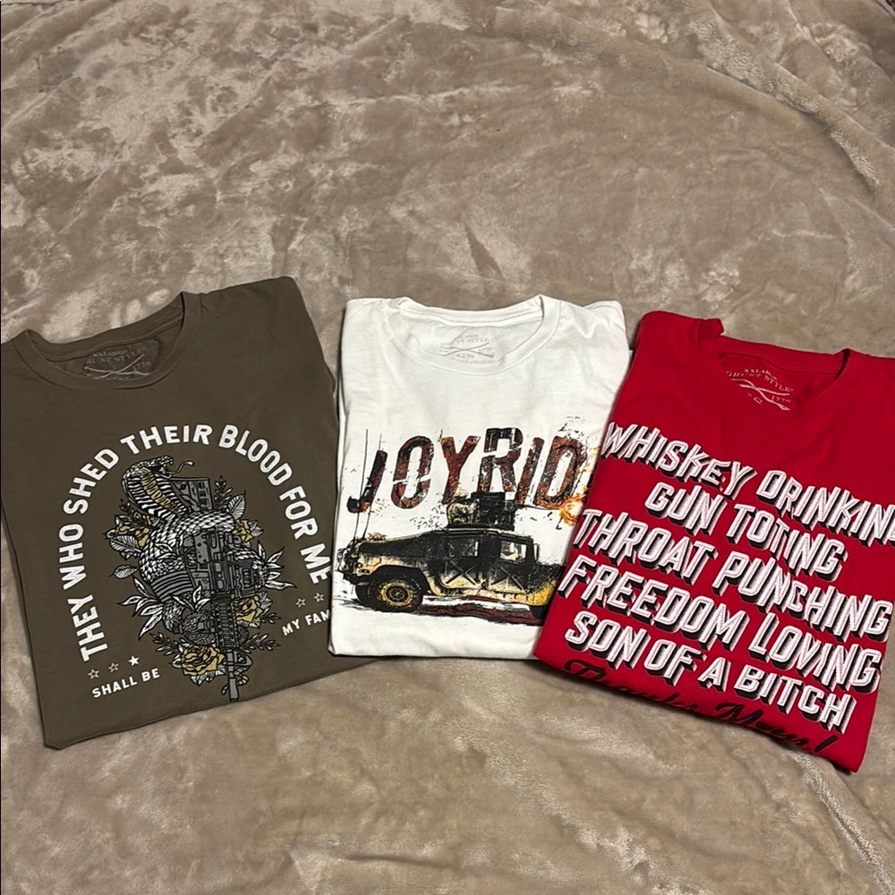 Grunt Style Red and White Short Sleeve Tees Bold Graphics